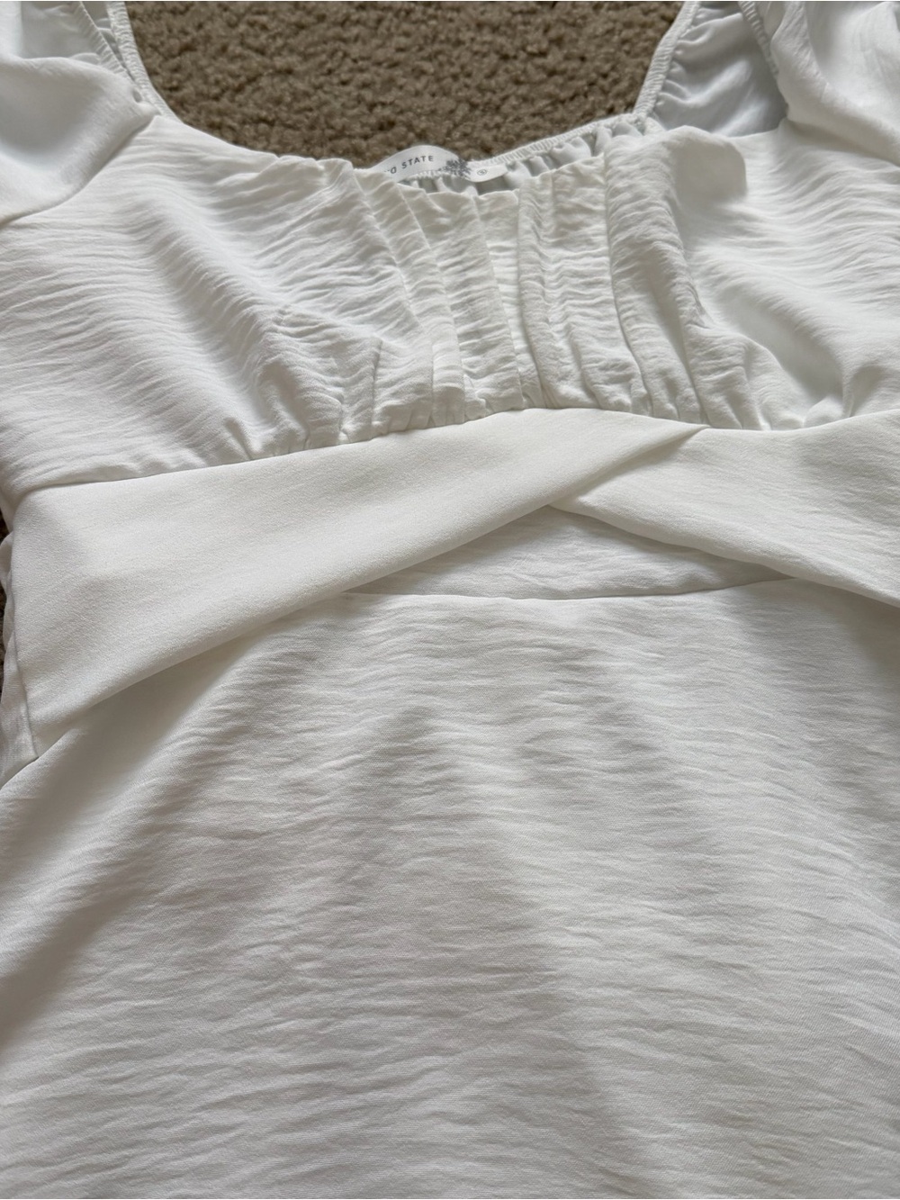 Altar’d State White Puff-Sleeve Mini Dress - Picture 2 of 4